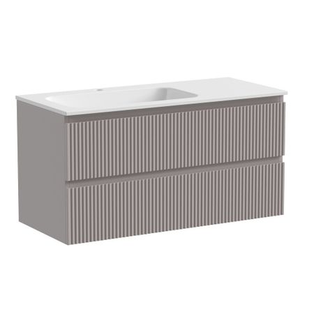 Тумба под раковину Sancos Snob R 100 см подвесная левая doha soft (SNR100LSM)