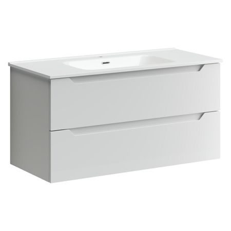 Тумба под раковину Sancos Norma 2.0 100 см подвесная белая (NR2.0100W)