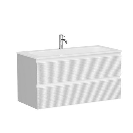 Тумба под раковину Sancos Folk 100 см подвесная bianco (FL100W)