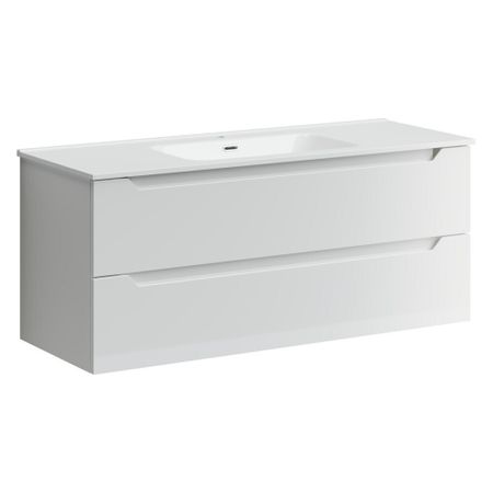 Тумба под раковину Sancos Norma 2.0 120 см подвесная белая (NR2.0120-1W)