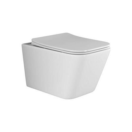 Унитаз подвесной Ceramicanova Metric безободковый белый с сиденьем дюропласт микролифт (CN3007) 2x для vw polo sedan 2010 2011 2012 2013 2014 2015 2016 2017 2022 гг зажим для автомобильного сиденья скользящая крышка предотвращает царапины