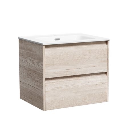 Тумба под раковину Sancos Libra 60 см подвесная дуб галифакс натуральный (LB60EG)