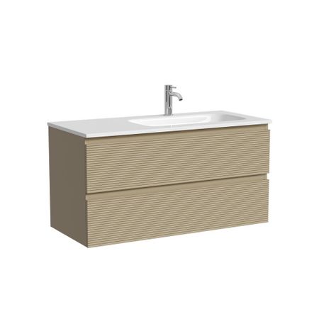 Тумба под раковину Sancos Folk 100 см подвесная правая капучино (FL100RCP)