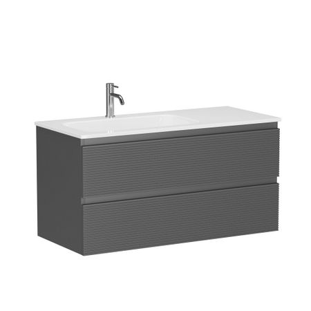 Тумба под раковину Sancos Folk 100 см подвесная левая grey soft (FL100LGS)