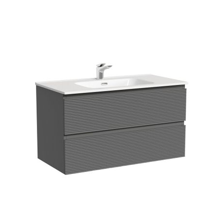 Тумба под раковину Sancos Folk 90 см подвесная grey soft (FL90GS)