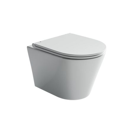 Унитаз подвесной Ceramicanova Forma безободковый белый с сиденьем дюропласт микролифт (CN3011)