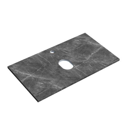 Столешница под раковину 80х46х2,1 см серая Sancos Black Sky (TT80A1X)