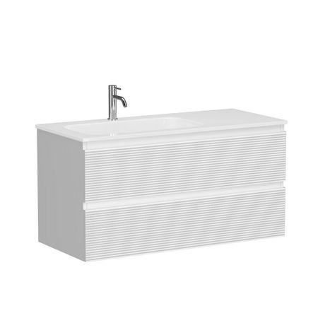 Тумба под раковину Sancos Folk 100 см подвесная левая bianco (FL100LW)