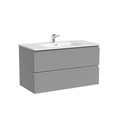 Тумба под раковину Sancos Folk 90 см подвесная ergraut soft (FL90ES)