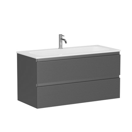 Тумба под раковину Sancos Folk 100 см подвесная grey soft (FL100GS)