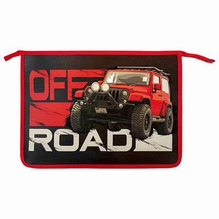 Папка для бумаг ЮНЛАНДИЯ Папка для тетрадей Offroad coliky обложка для тетрадей 5 отверстий