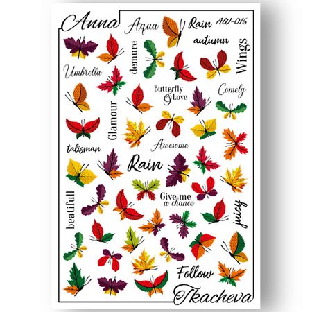 Слайдеры ANNA TKACHEVA Слайдер дизайн для ногтей 2D  AW-016