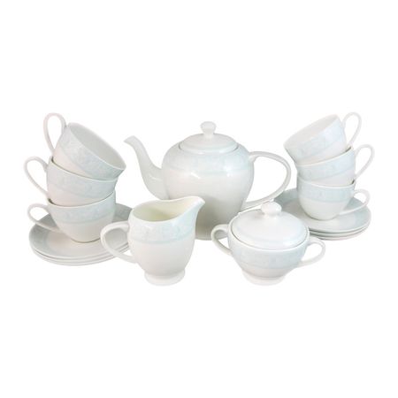 Сервиз чайный АККУ 71557/2А Дионис-аквамарин 6 персон 15 предметов сервиз чайный акку 71531а ноктюрн на 6 персон 15 предметов