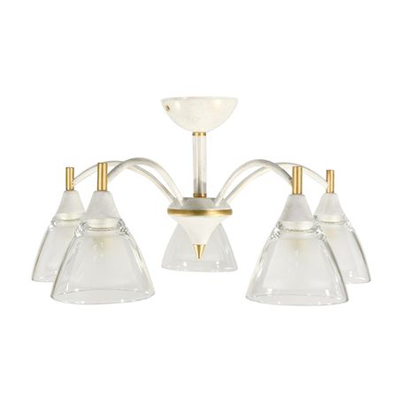 Люстра Florex international L.0146/5PL BIANCO ORO белая стеклянная люстра nordic 3 5 6 8 головок 220в
