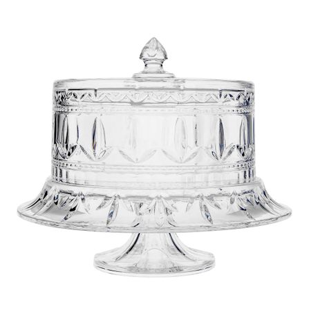 Тарелка для торта Crystal Bohemia Tulip на ножке с крышкой 40 см силиконовая форма diyclan angel для торта