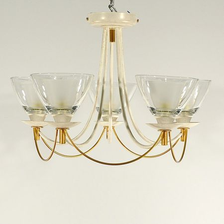 Люстра Florex international L.4008/5PL BIANCO ORO белая стеклянная люстра nordic 3 5 6 8 головок 220в