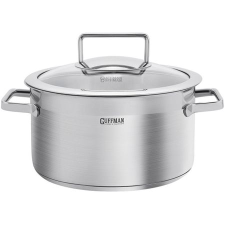 Кастрюля Guffman из нержавеющей стали с крышкой 1,4 л 24 см