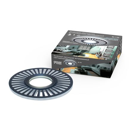 Светильник Gauss Backlight BL135 Кругл./узор. Черный, цоколь Gu5.3, 3W, LED, 4000K светодиодные точечные светильники truebrilit 1вт 3вт dc12v