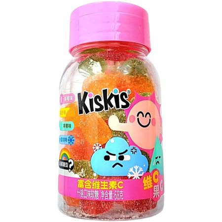Конфеты жевательные Kiskis с витамином С, 68 г