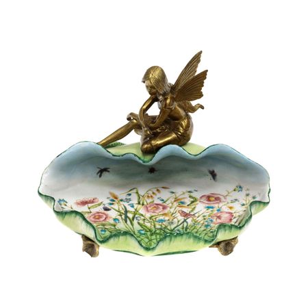 Блюдо Glasar с феей 28x22x22см менажница glasar с феей 27х27х14 см