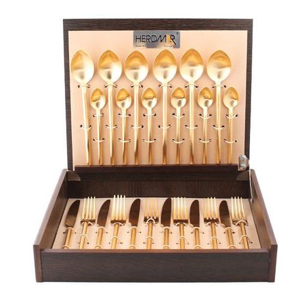 Набор столовых приборов HERDMAR  Desire old gold 6 персон 24 предмета фотокарт kpop jungwon jake jay desire unleash