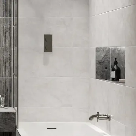 Настенная плитка Azori Soil Light Matt 31.5x63 см 1.79 м² матовая цвет белый