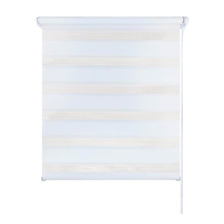 Рулонная штора день-ночь 140х160 см Legrand снежно-белая