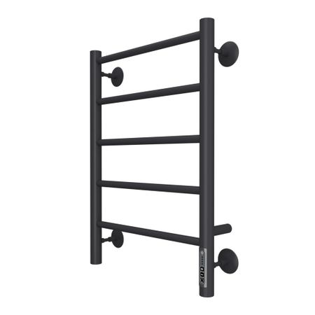 Полотенцесушитель электрический Вармо Ригель П5 600х400 мм 50 Вт с терморегулятором левый черный