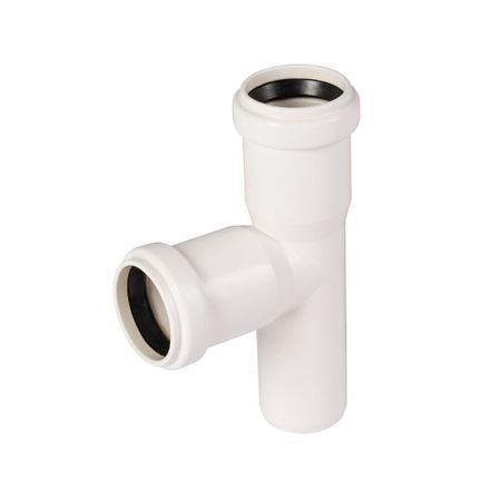 Тройник Ostendorf HTEA d32 мм 87° пластиковый белый для внутренней канализации (559660) тройник для внутренней канализации elite ртп малошумный белый 50х50мм 87гр