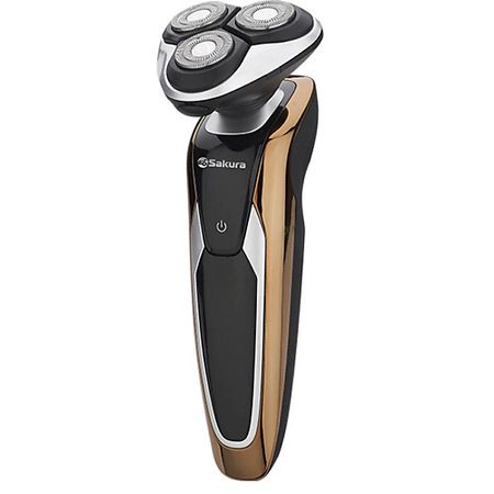Электробритва SAKURA Бритва электрическая с триммером, для сухого и  влажного бритья бритва электрическая polaris pmr0307rс сеть аккум черн