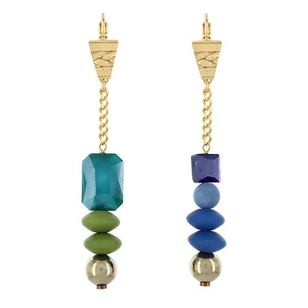 Серьги TARATATA Серьги Glam Rock, асимметрия,стеклянные бусины,силиконовые силиконовые крышки для бутылок