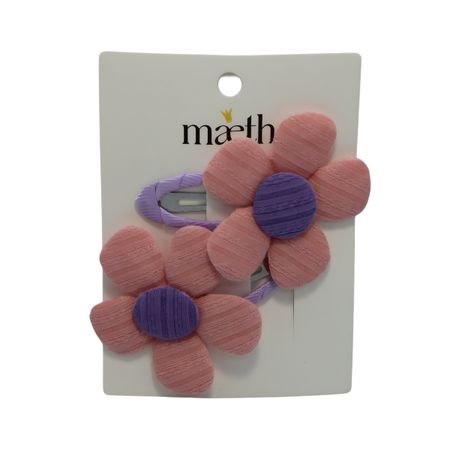 Набор заколок для волос Maeth Цветок розовый 2 шт