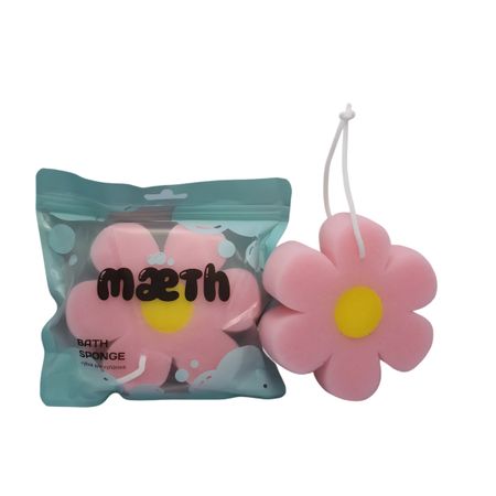 Губка для тела Maeth My spa day цветок розовый пасхальный кулон эльф розовый желтый