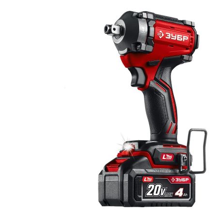 Гайковерт ударный аккумуляторный бесщеточный Зубр ГБУ-350-41 20 В 1 Ач Li-Ion 1 АКБ и ЗУ bt 168 тестер емкости аккумулятора тестер батареи bt168