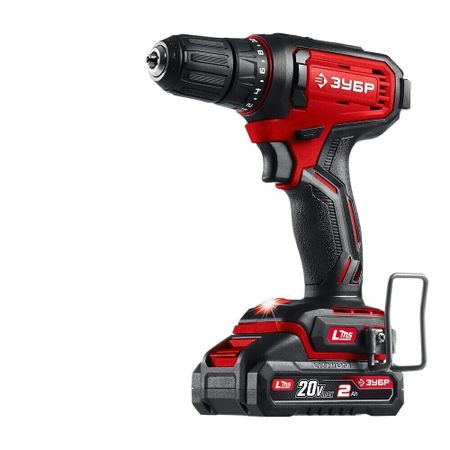 Дрель-шуруповерт аккумуляторная бесщеточная Зубр ДШ-40-22 20 В 2 Ач Li-Ion 2 АКБ и ЗУ
