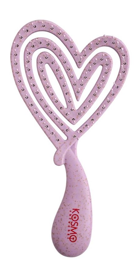 Kosmoshtuchki Small Heart-Shaped Comb Purple