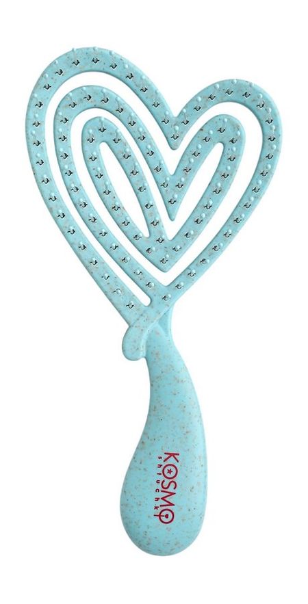 Kosmoshtuchki Small Heart-shaped Comb Blue