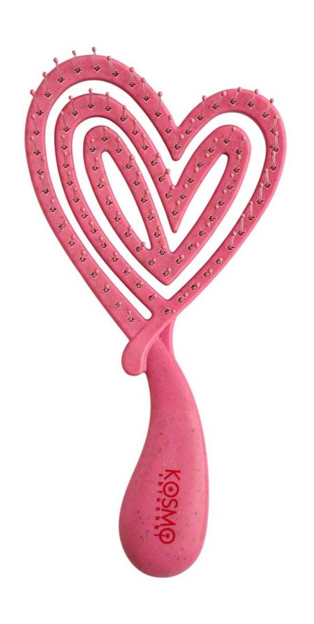 Kosmoshtuchki Small Heart-shaped Comb Pink