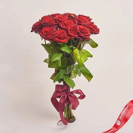 Букет живых цветов AZALIANOW ЦВЕТЫ. ПОДАРКИ. ДЕКОР Букет из 15 красных роз букет живых ов azalianow ы подарки декор букет из 25 белых гипсофил в голубой пленке