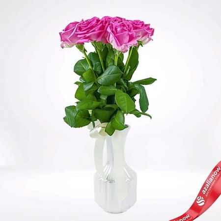 Букет живых цветов AZALIANOW ЦВЕТЫ. ПОДАРКИ. ДЕКОР Букет из 9 розовых роз 40 см «Флиртую с тобой»