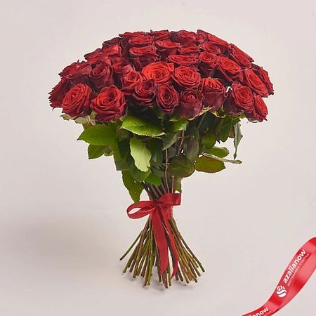 Букет живых цветов AZALIANOW ЦВЕТЫ. ПОДАРКИ. ДЕКОР Букет из 51 красной розы 40 см