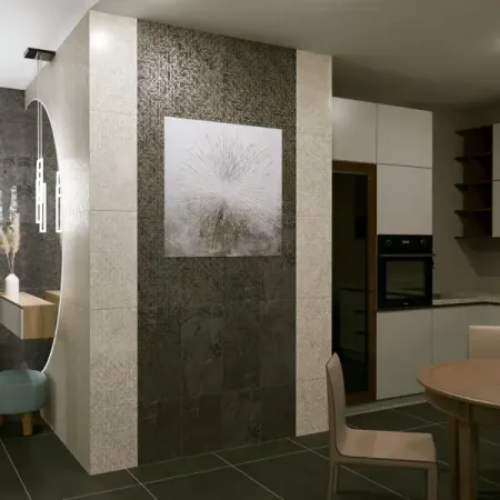 Вставка декоративная Axima Фудзи 30x60 см 1.62 м² матовая цвет антрацит