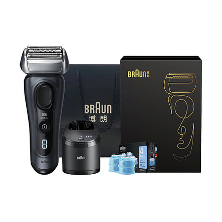 Электробритва BRAUN Электробритва Series 8 8553CC + 4 чистящих картриджа чистящих салфеток для электроники
