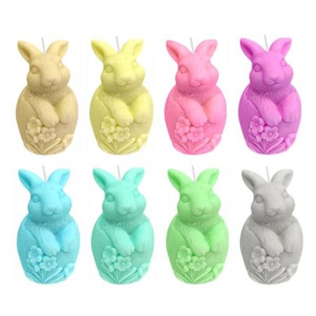 Свеча пасхальная Kukina Raffinata заяц с цветами 6x10 см в ассортименте свеча для торта воздушный шарик цифра 5 3х7см 1ч г в ассортименте