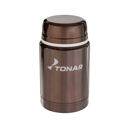 Термос Тонар со складной ложкой коричневый 500 мл