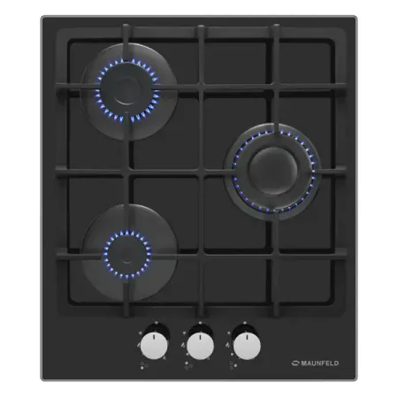 Газовая варочная панель Maunfeld EGHG.43.3CB 44 см 3 конфорки цвет черный плитка электрическая матрёна ма 061 1000вт 1 конфорка чугун