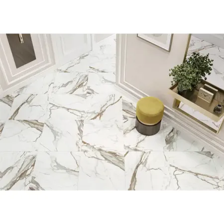 Глазурованный керамогранит Alma Ceramica Calacatta Gold 04 60x60 см 1.8 м² матовый цвет белый