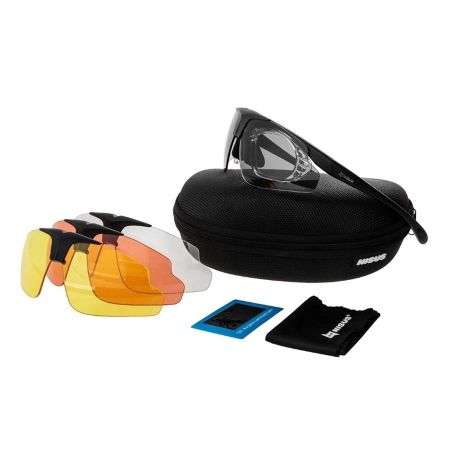 Поляризационные очки Nisus со сменными линзами 4 цветов (N-OP-LZ0030-4) солнцезащитные очки в форме сердца пластиковые разно ные