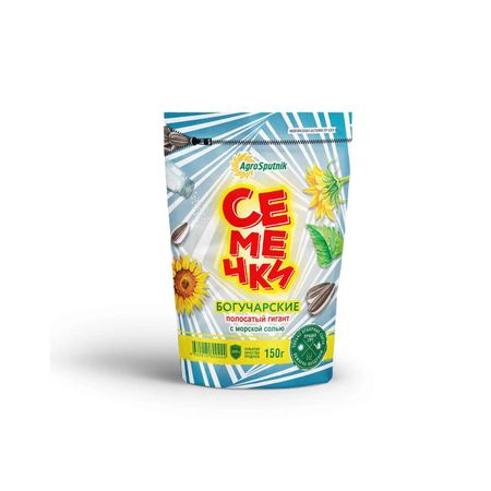 Семечки Богучарские полосатые с морской солью, 150 г наволочки homaxy вельветовые полосатые