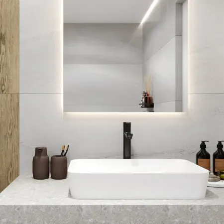 Глазурованный керамогранит Ceradim Urban Dazzle Bianco 60x120 см 1.44 м² лаппатированный цвет белый